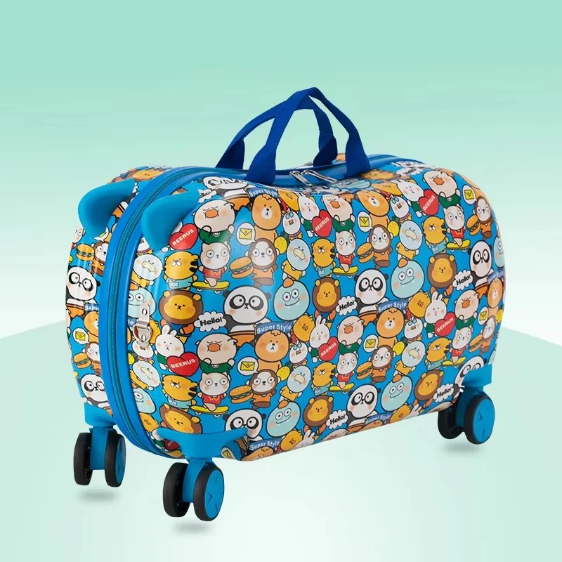 

Новый детский чемодан для верховой езды, 17-дюймовый детский прочный легкий чемодан с героями мультфильмов большой вместимости