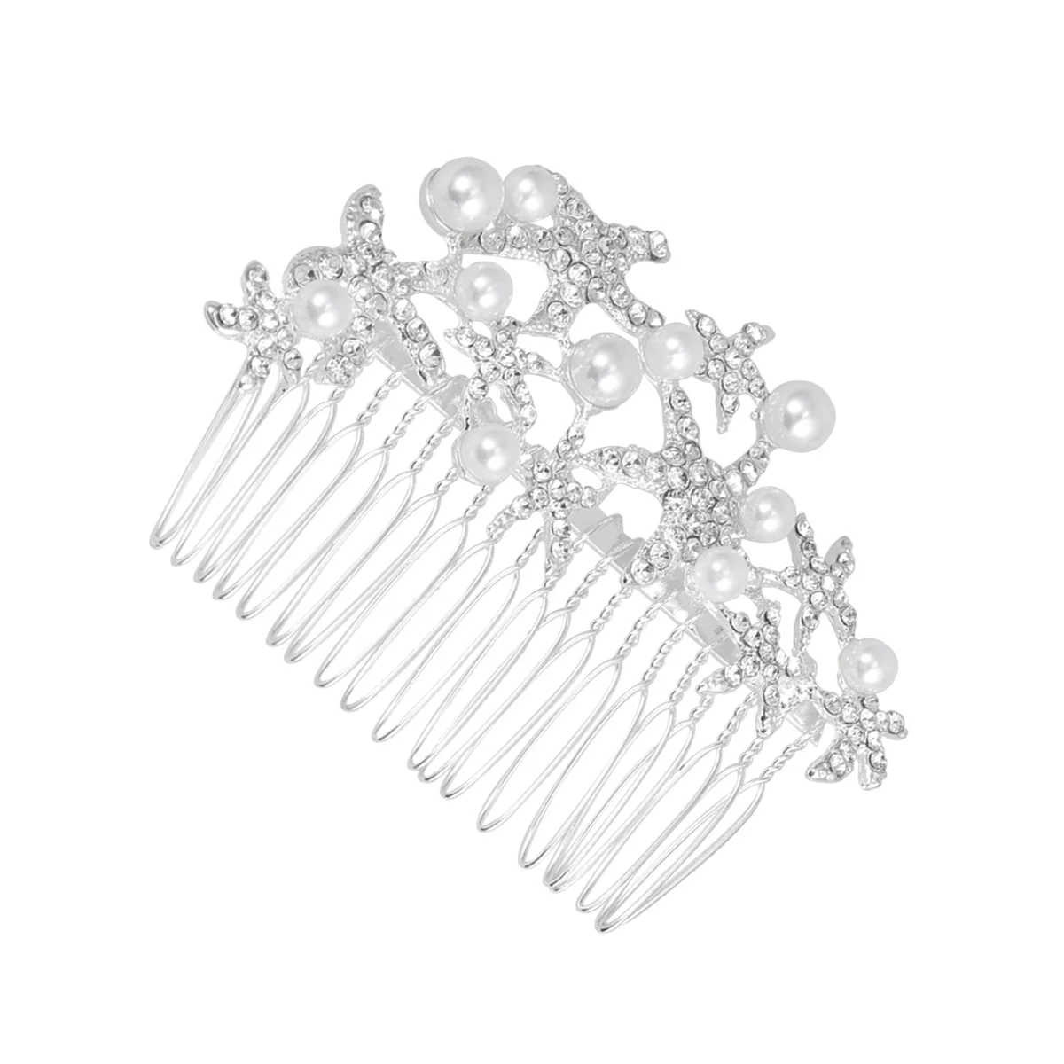 

Hair Comb Bridal Headdress Wedding Hairpiece Pearl Rhinestone Bride Insert Comb Party Prom Decoration Accessory