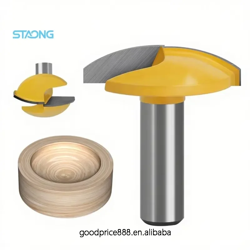 TCT round bottom milling cutter for sheet metal processing, arc cleaning and bottom milling, woodworking machinery parts