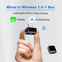 CarPlay Android Auto Adapter Compatible with USB/Type-C smartphones and car systems, 2-in-1 wireless CarPlay connector