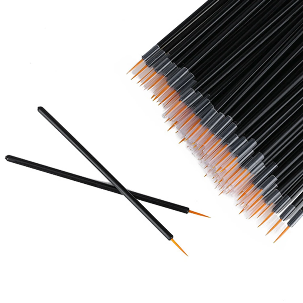 50/100 Stuks Eyeliner Borstels Wimper Oogschaduw Applicator Lip Borstel Kits Voor Nail Art Schilderen Pen Tool Eye Lash Wands accessoires