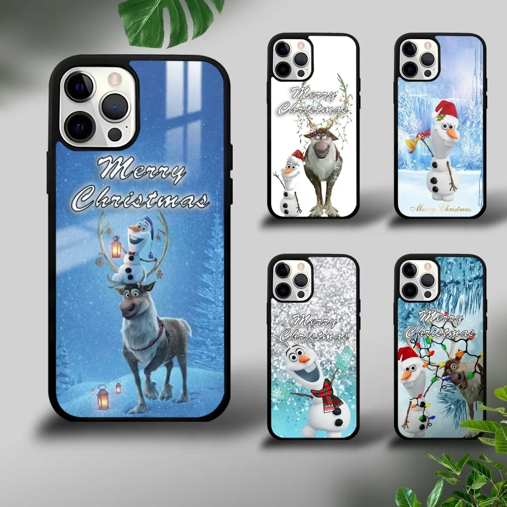 

Christmas Frozen Olaf Phone Case For IPhone 16 15 14 13 12 11 Pro Xs Max Mini Plus Celulares Hard Funda