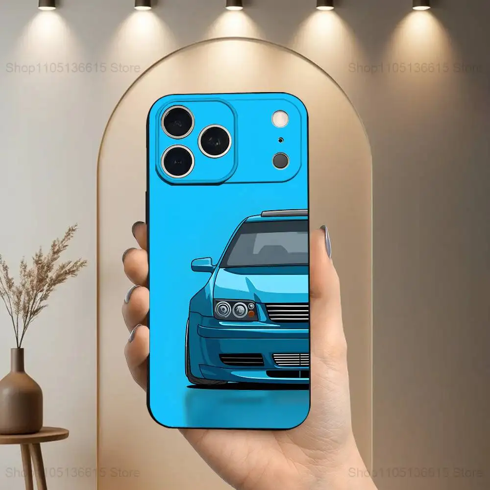 Car V-Volkswagens-Golf Cool  Case For iPhone 17,16,15,14,13,12,11 Plus,Pro Max,XS,X,XR,SE,Mini,8,7,Soft Silicone Black Cover view 5