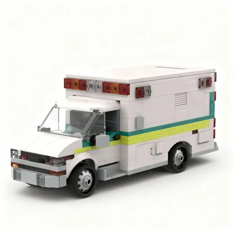 

346PCS MOC Creative Model Chevy Ambulance DIY Assembly Bricks Home Decor Display Birthday Gift Collectible Decoration Building