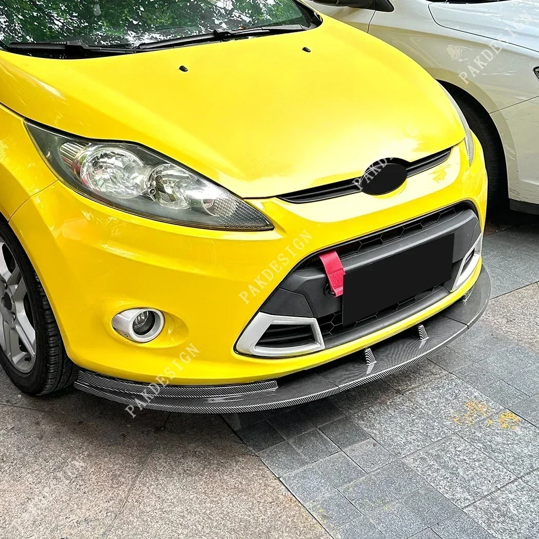 3PCS Front Bumper Lip Splitter Diffuser Fog Lamp Trim for Ford Fiesta MK7 Standard 2008 2009 2010 2011 2012 Body Kits Tuning