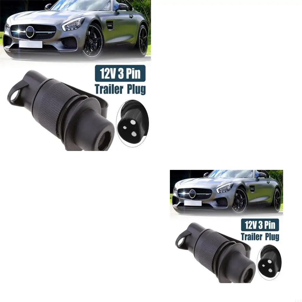 F1CF Weatherproof Plug Socket DIN 9680 3-Pin Connector for Trucks RVs Tractors Agricultural Machines