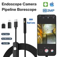 2MP HD Endoscope Inspection Camera 3 in 1 Micro USB/Type-C Mini Waterproof Pipeline Borescope Camera for IOS iphone