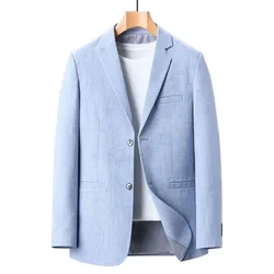 New Spring Man Thin Blazers Suits Jackets Solid Business Casual Suits Coats Fashion Male Slim Blazers Jackets Men's Clothing 4XL