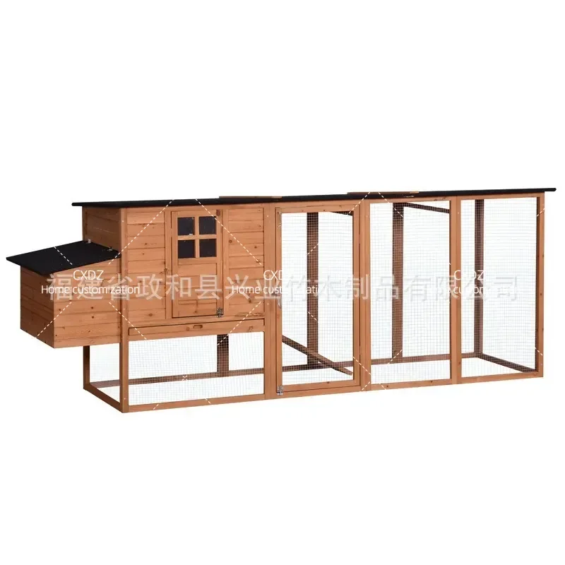 Solid Wood Chicken Coop Outdoor Wooden Chicken House Durable Poultry Shed for Backyard Farming Small Animal Hutch with Run