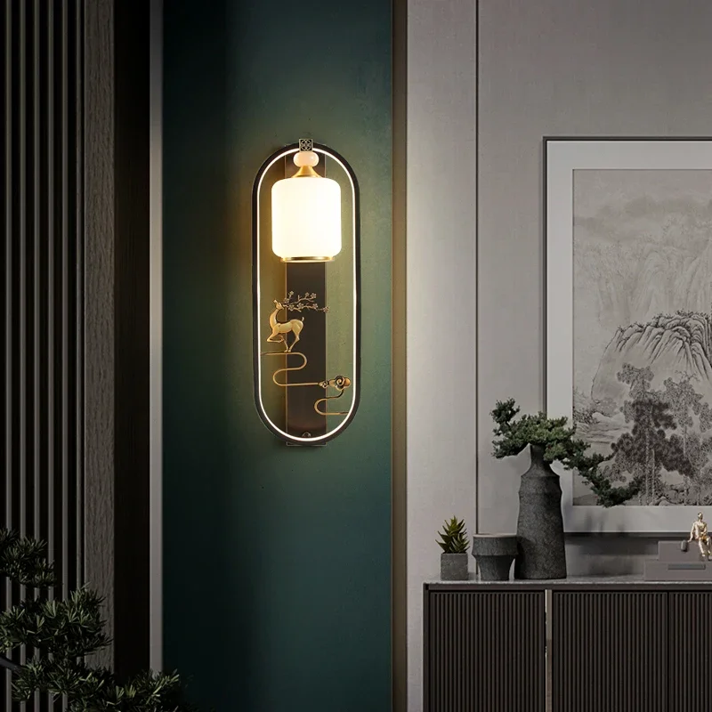 SEAN ทองเหลืองโคมไฟ LED โมเดิร์นหรูหรา Sconce ตกแต่งภายในห้องนอนห้องนั่งเล่นข้างเตียง Corridor Lighting