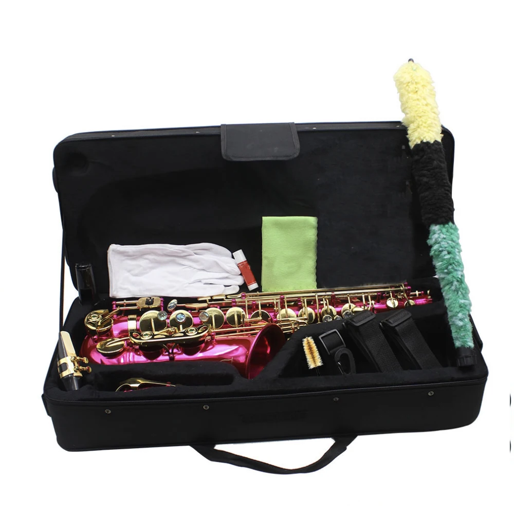 HOTSELL ALTO SAXOPHONE WITH Eb TONE YELLOW BRASS BODY COLORFUL SURFACE