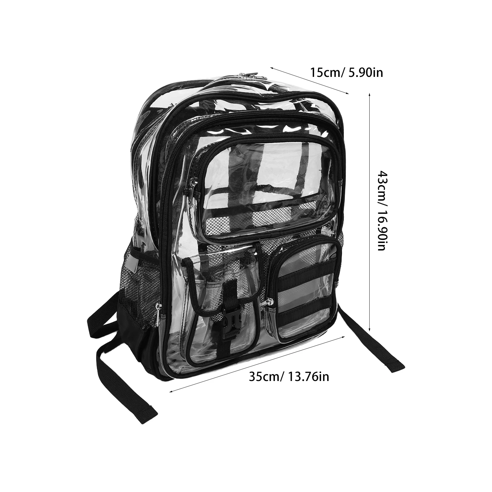 Durchsichtiger Mini-Rucksack, vom Stadion zugelassen, durchsichtige Tasche aus transparentem Kunststoff für Damen, perfekte Sportveranstaltungen, Konzerte