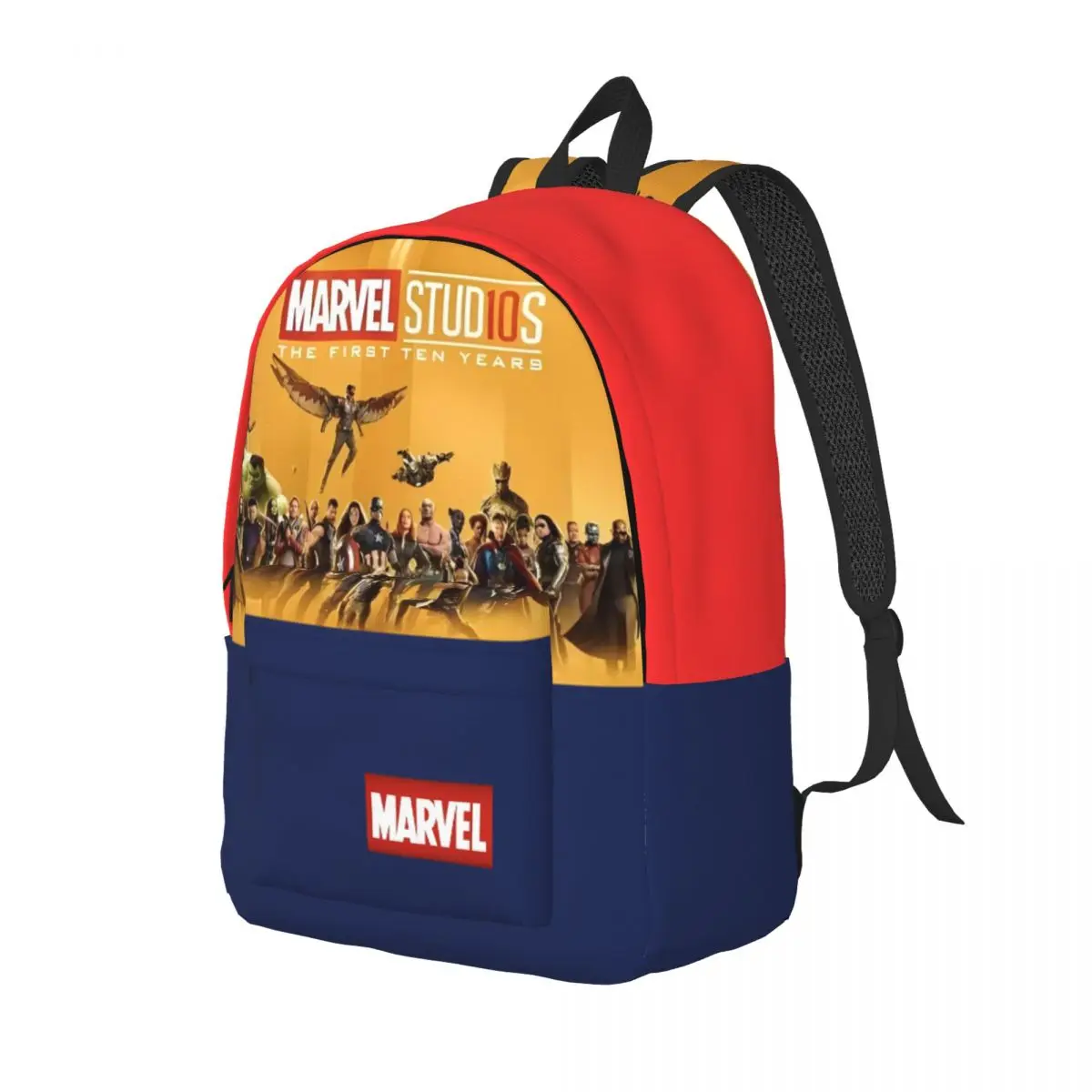 Rucksack Iron Man Zipper Closure Marvel Animation Iron Man Male Lady Birthday Gift Solid Bookbag Outdoor