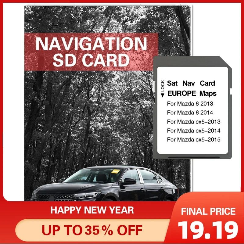 

for Mazda 6 CX-5 Vehicle GPS SD Card Update Maps 2025 Version Navigation System EU UK Maps Sat Navi Accessories Free Shipping