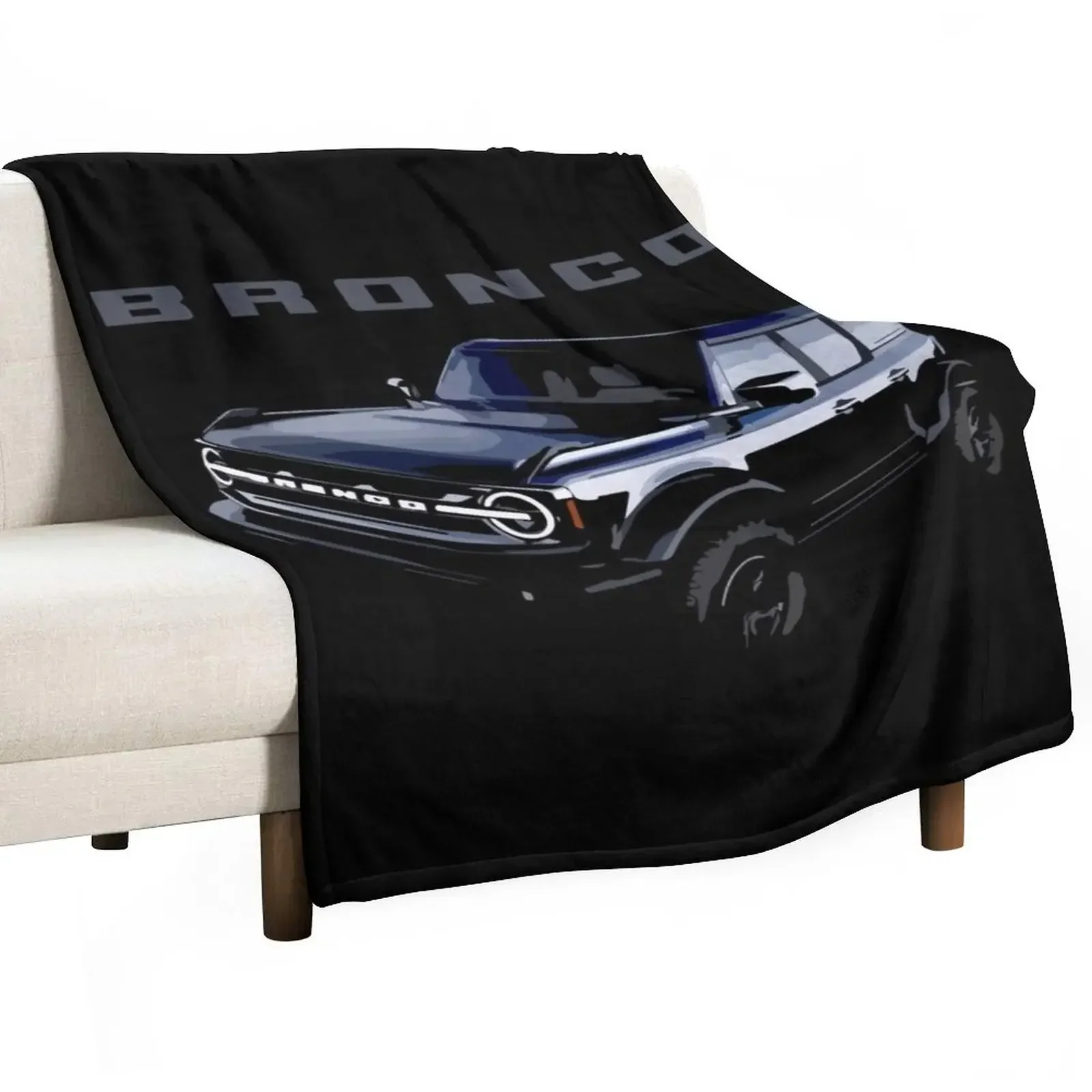 

2021 Bronco Black Throw Blanket Blankets Sofas Of Decoration Warm Blankets