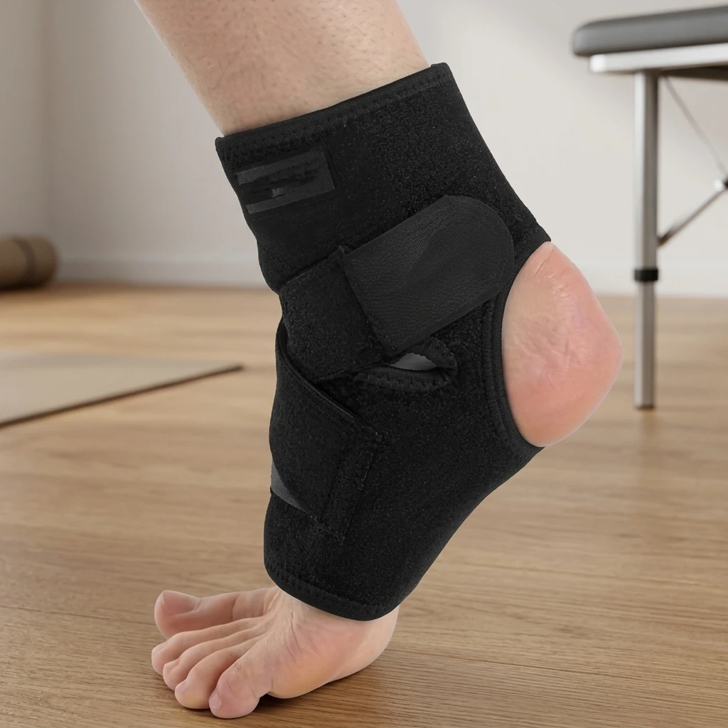Dynamic Compression Ankle Brace Breathable Nylon Spandex Support wraps Sleeve adjustable Strap for Men and Women