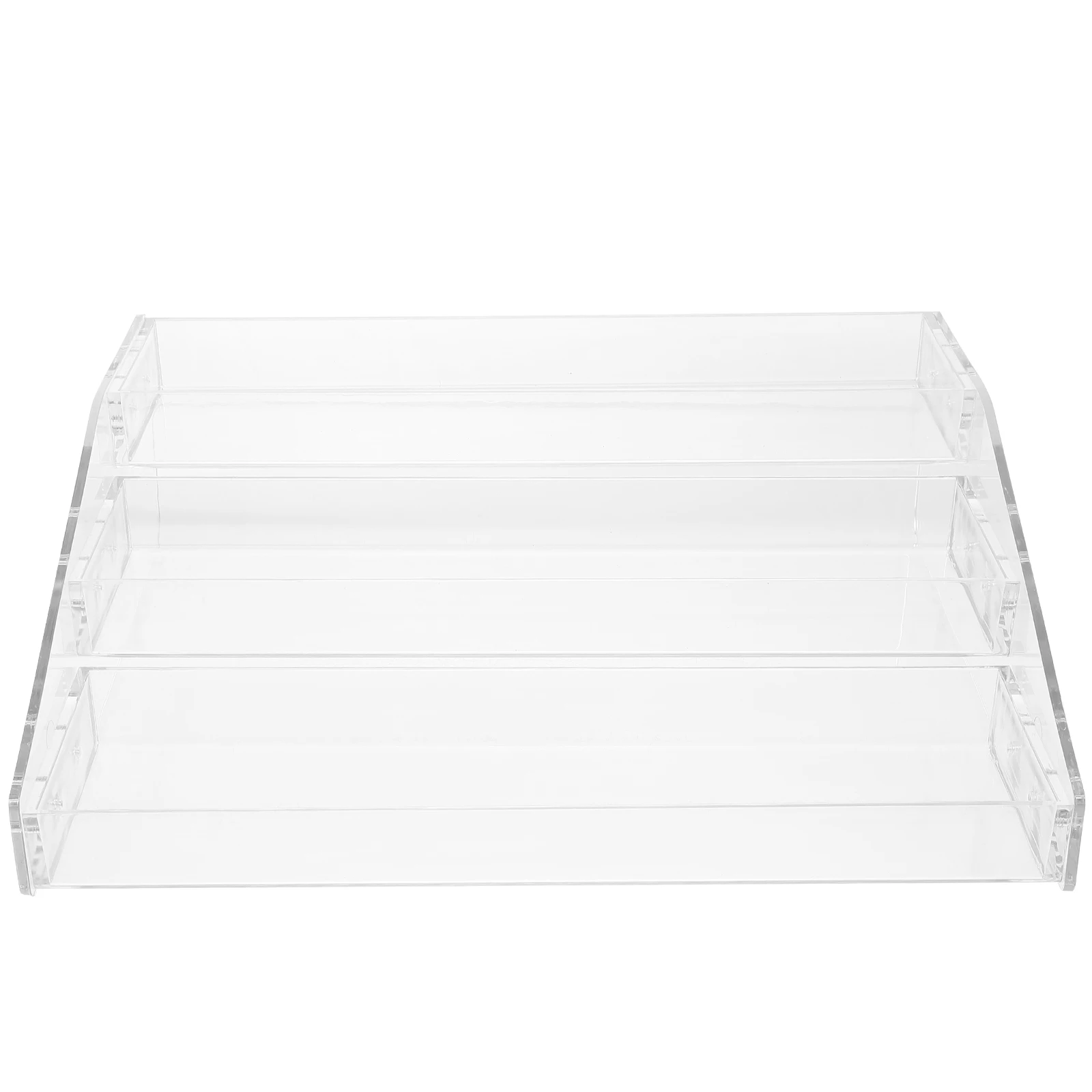 Large Capacity Clear Display Stand Acrylic Perfume Stationery Organizer Display Rack Desktop Storage Acrylic Shelves