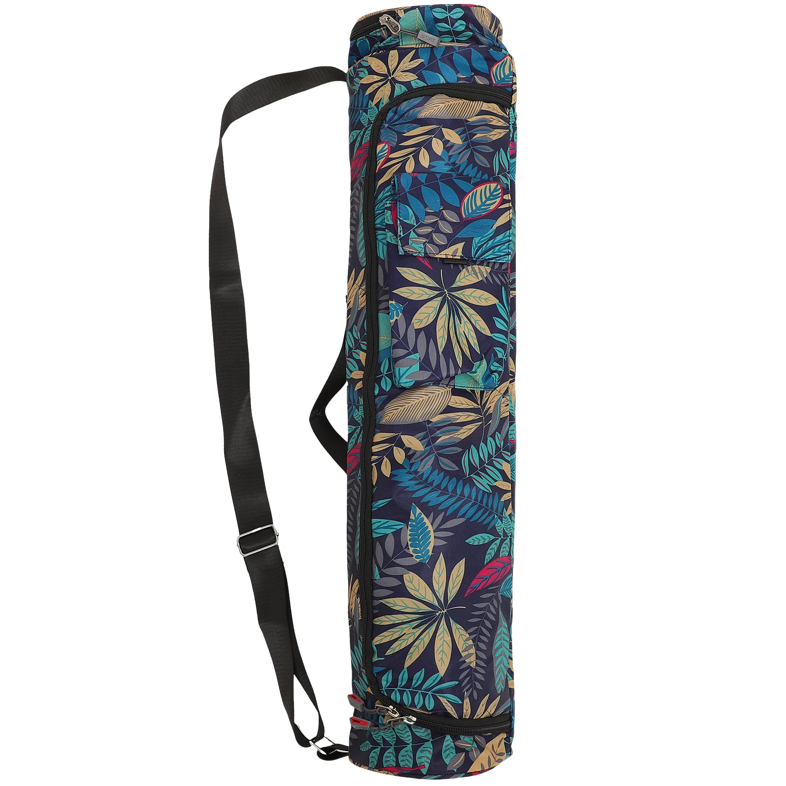 

Yoga Mat National Style Cylinder Single Shoulder Bag Single Shoulder Fitness Storage Bag Oxford Cloth Gym Sports Travel Mats