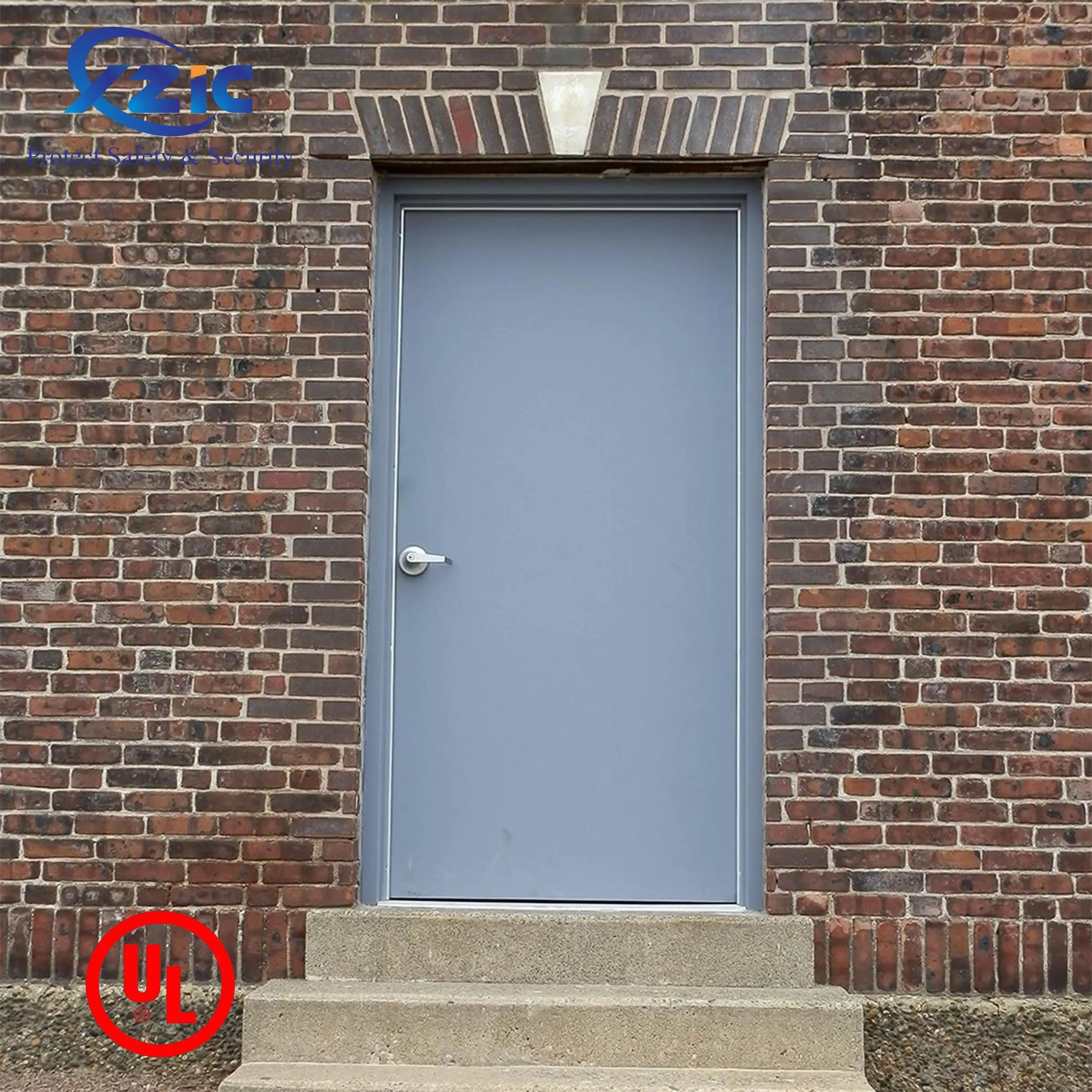 UL Certified Commercial Double 3 Hours Fire Rated Steel Doors Exterior High Quality Fire Rated Metal Exterior Steel Doors