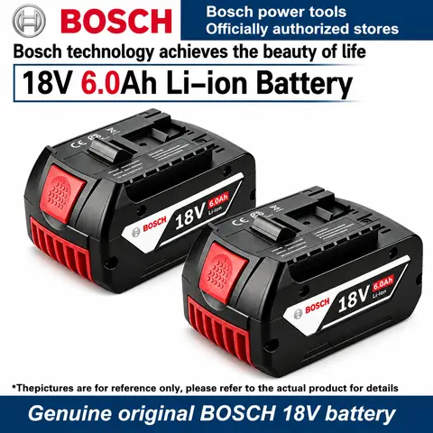 100% Original-Bosch 18V Battery, 18V and 6000mAh Backup Batteries, Draadloze Professional System, BAT609 BAT618 GBA18V80 Tool Ba