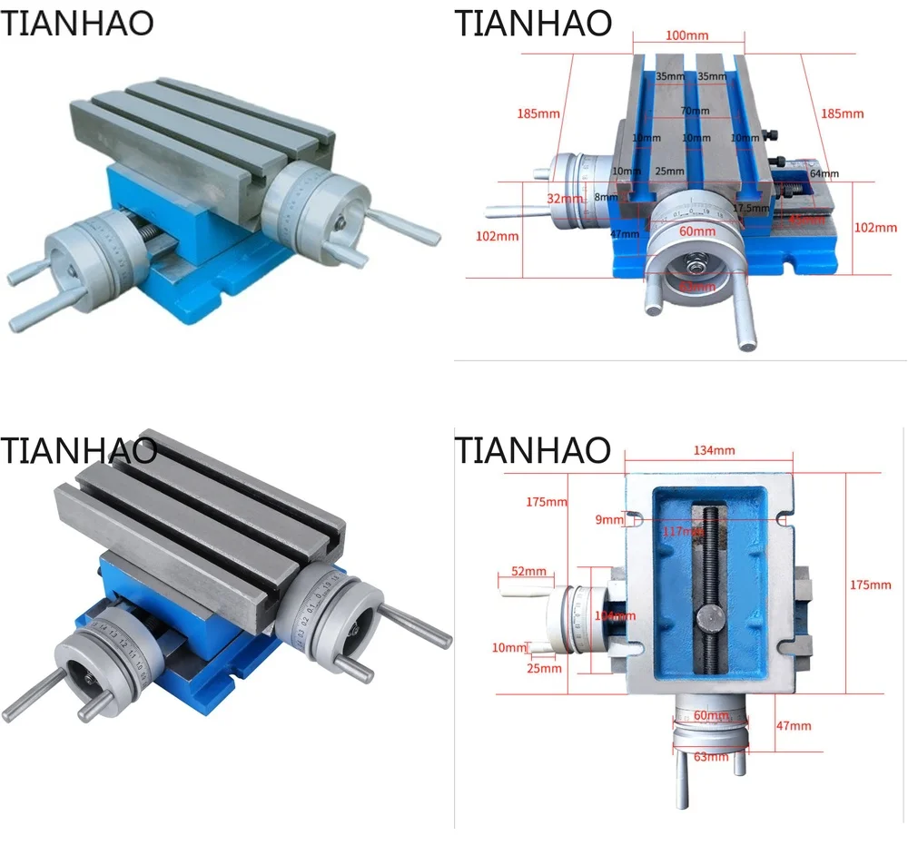Precision Milling Cross Table for QM 201 Milling Machine Compound Slide Work Table CNC Milling Machine Accessories