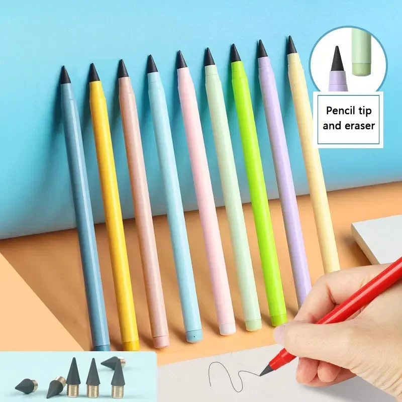 6PCS Eternal Pencil No Need To Sharpen Unlimited Writing  Erasable Art Sketching Painting Tool School Supplies School Stationery