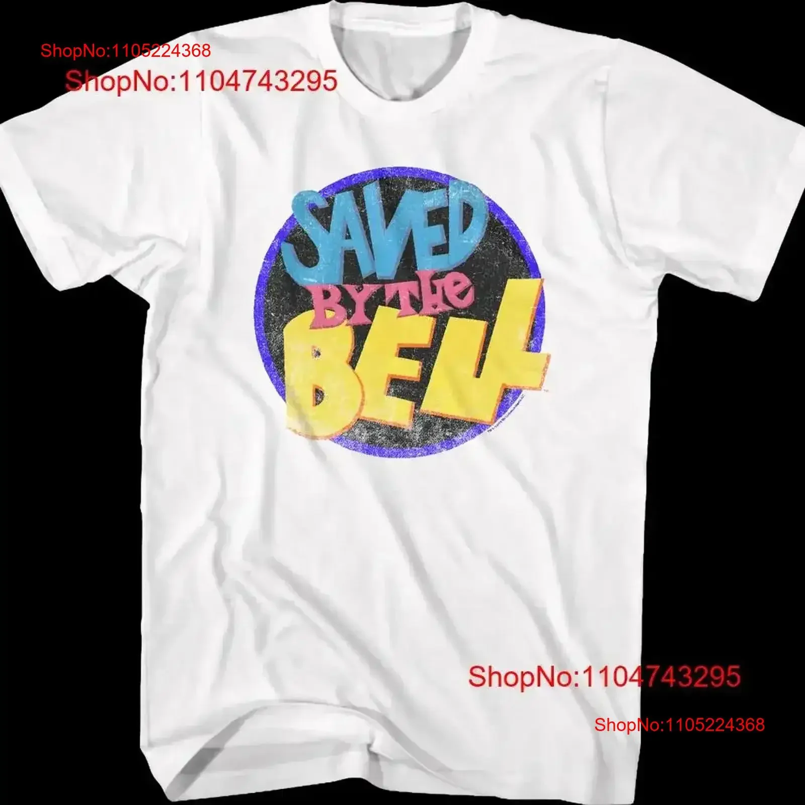 

Футболка с потертым логотипом Saved By The Bell, винтажная, универсальная, модная, слегка домашняя, для повседневной носки, мягкий винтажный топ