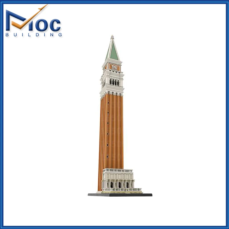 MOC Building Block Saintmarks Campanile Bell Tower Technology Bricks Ultimate Collector Series Model DIY Assembly Toys Gifts