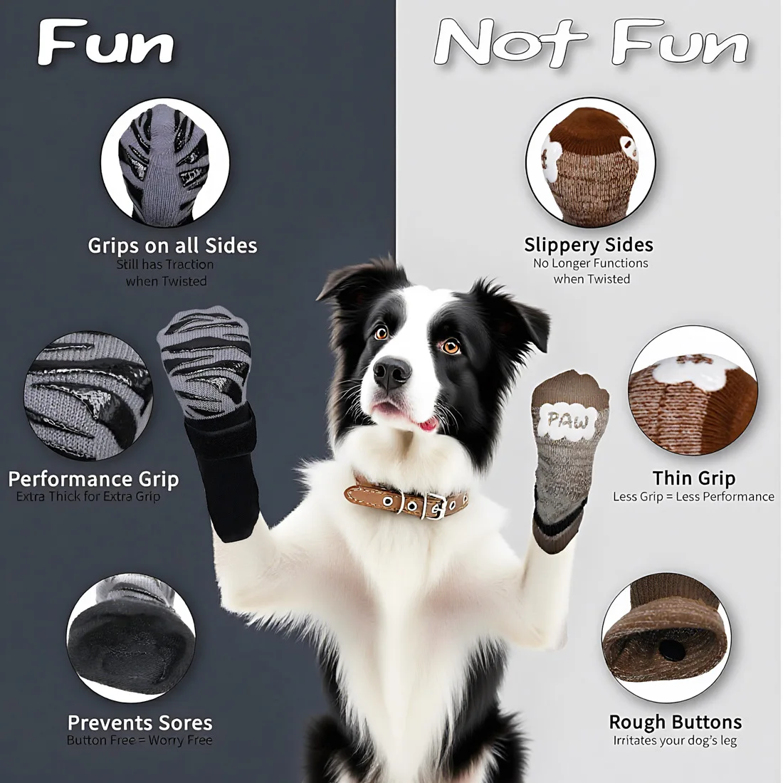 4 Pcs/Set Medium Large Dog Socks Anti-slip Silent Pet Shoes Breathable Anti-dirty Outdoor Paw Covers