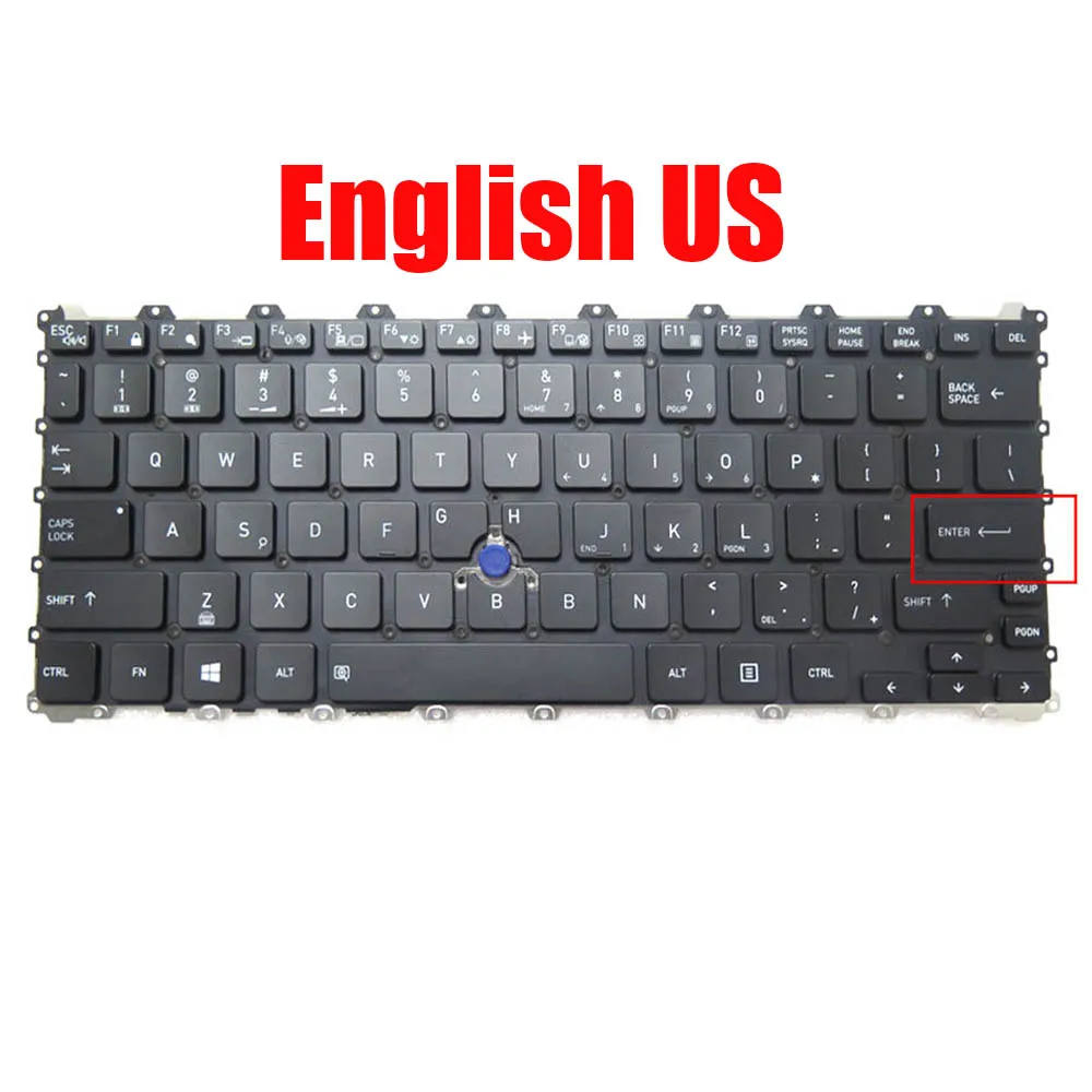 English US Canada CA Laptop Keyboard For Portege X40-J For Dynabook Black With Backlit&Pointing