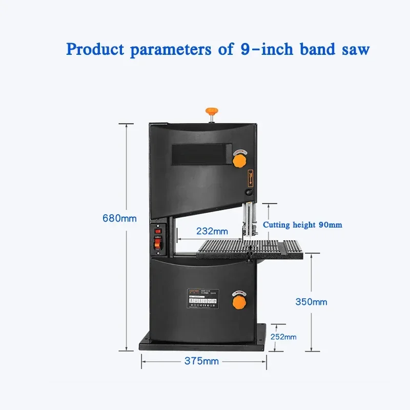 For ADJ230 9 Inch Band Sawing Machine Woodworking Cutting Woodworking Wire 220v/550W Household Jigsaw