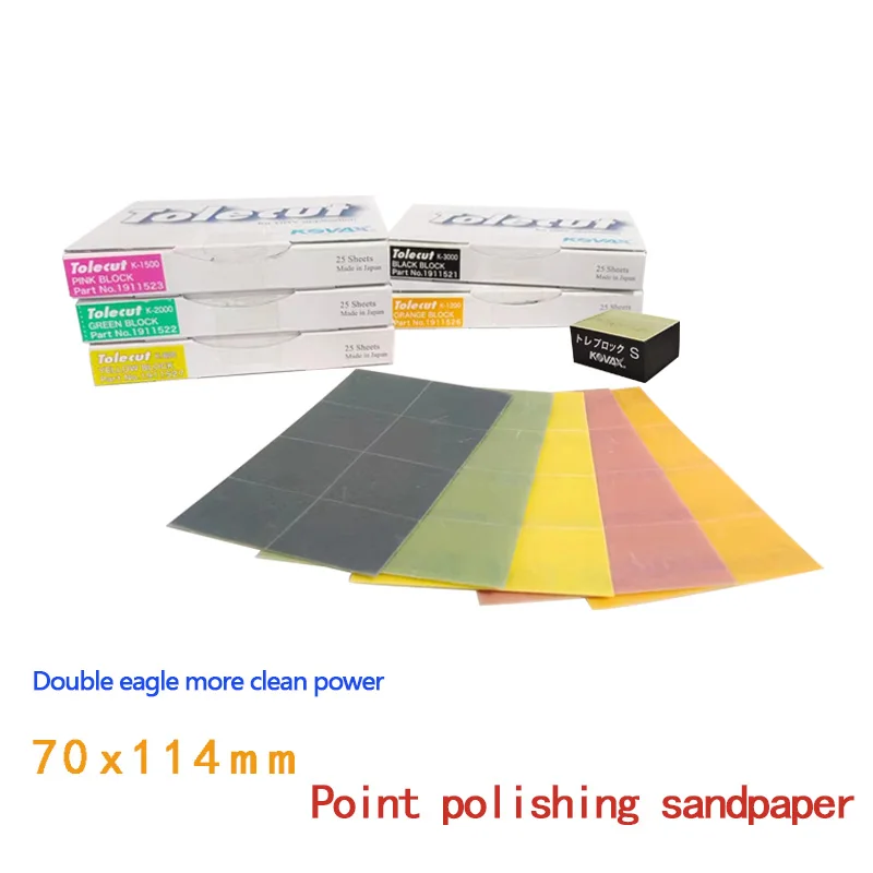 True Japan KOVAX Toledout Car Polishing Sandpaper Set - 8pc Beauty Repair Grains 800/1200/1500/2000/3000 for Smooth Finish