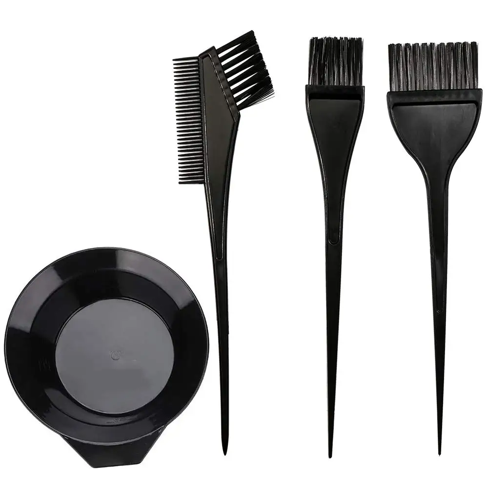 

Hair Dye Color Brush And Bowl Set, 4Pcs Color Bowl Brushes Tool Mixing Bowl Kit Tint Comb For Hair Tint Dying Coloring