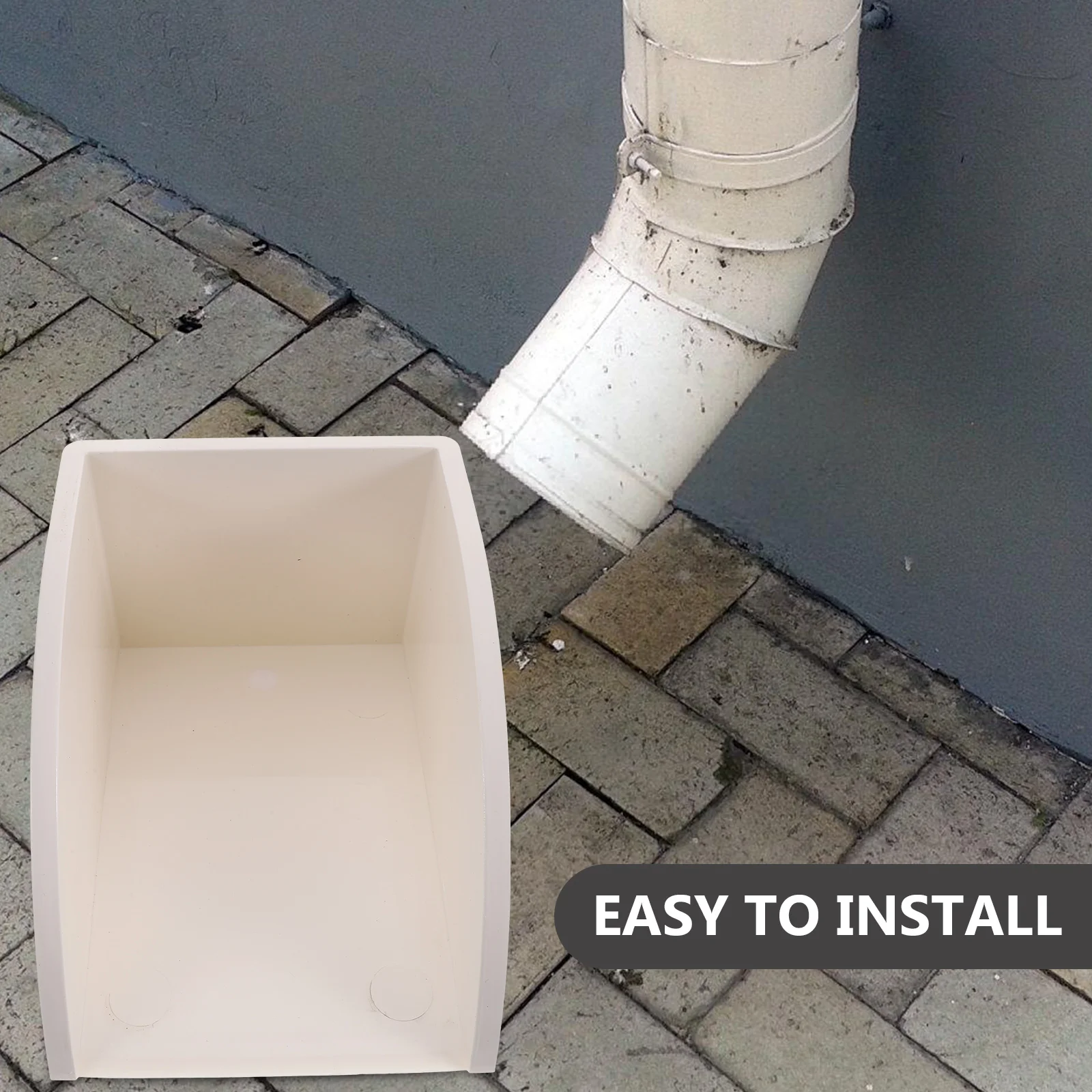 

PVC Gutter Downspout Connector Efficient Rainwater Drainage Strainer Outdoor Splash Block Downspout Diverter Water Collection