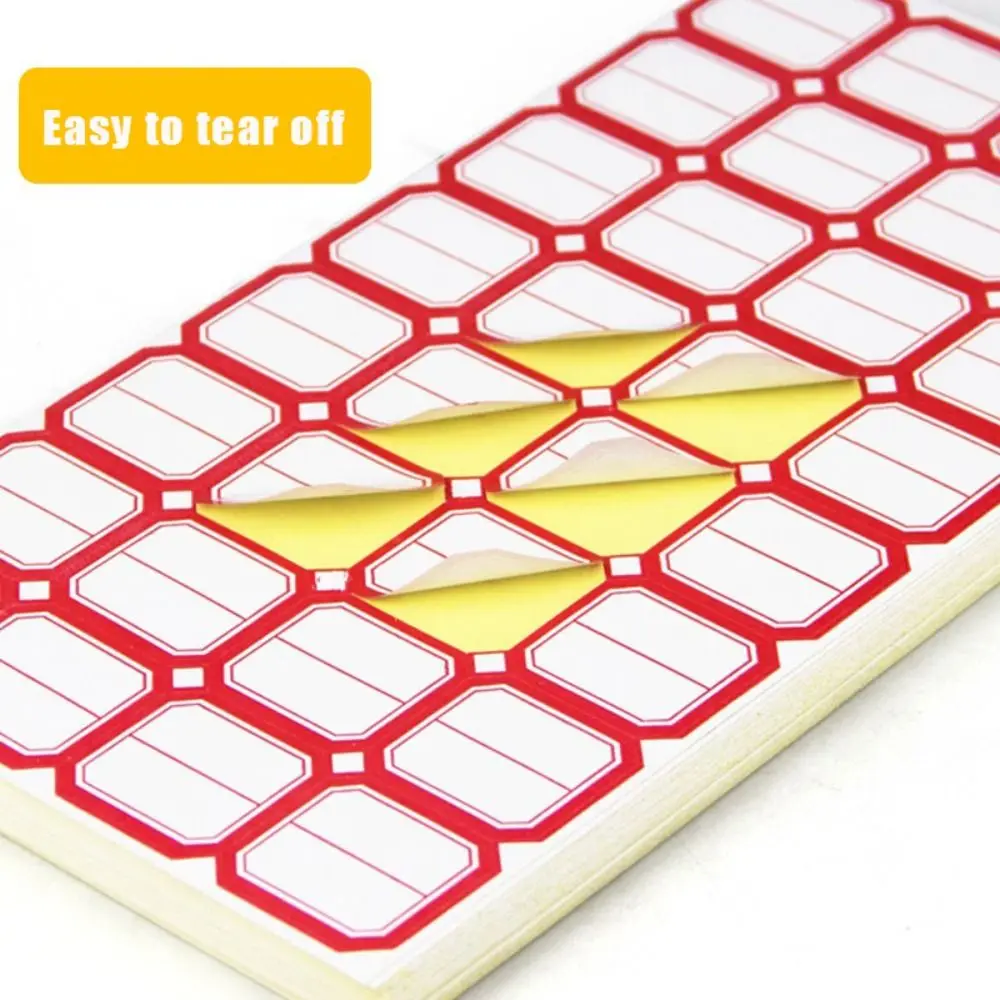 50 ورقة مكتوبة بخط اليد ورق ملصقات ذاتي اللصق أحجام متعددة ملصقات للتسمية الملونة ذاتية اللصق اسم العلامة ملصقات مكتب #4