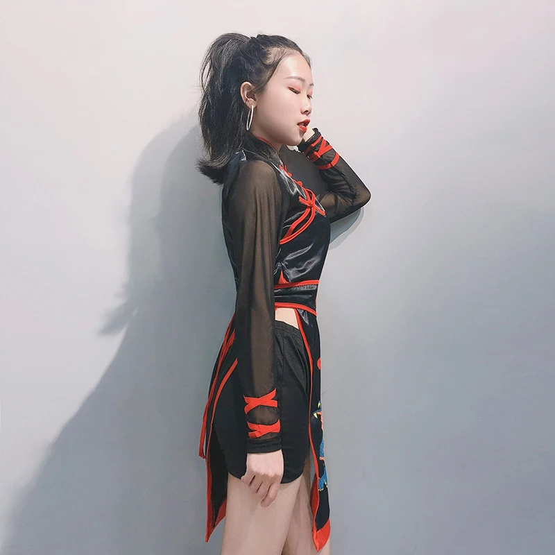 زي رقص الجاز للنساء، ملابس أداء الهيب هوب للشارع، مجموعة أزياء أنيقة للمسرح للسيدات، مجموعة صيف 2020 #5