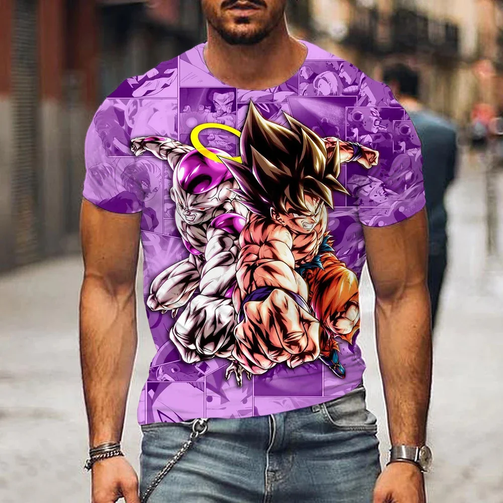 

Summer New Cartoon Short Sleeve Seven Dragon Ball Series Children's T-shirt Pullover Men's T-shirt Fashion Casual Men's Wear