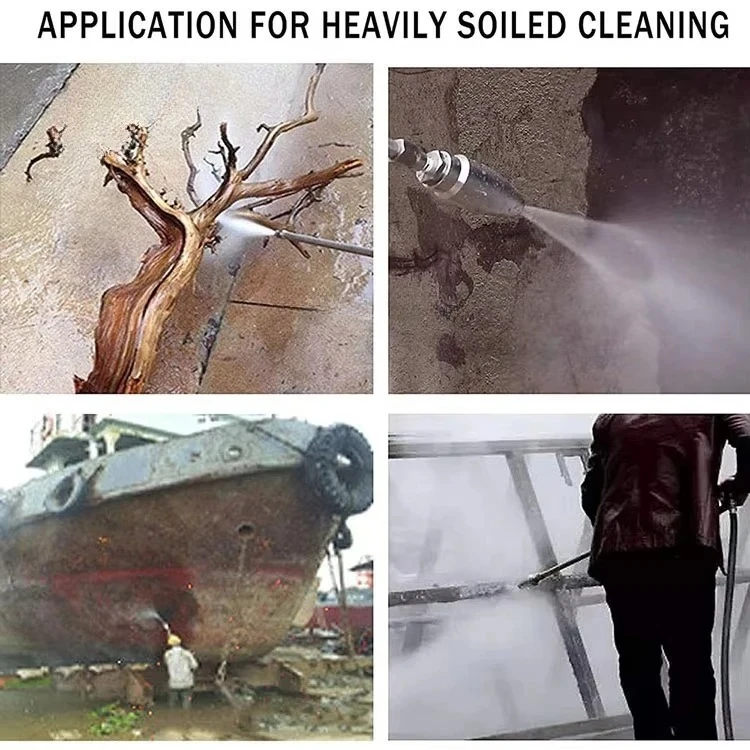 7250psi High Pressure Washer Accessories Rotating Washing Nozzle 500Bar Stainless Steel Ultrahigh Pressure Rotating Turbo Nozzle
