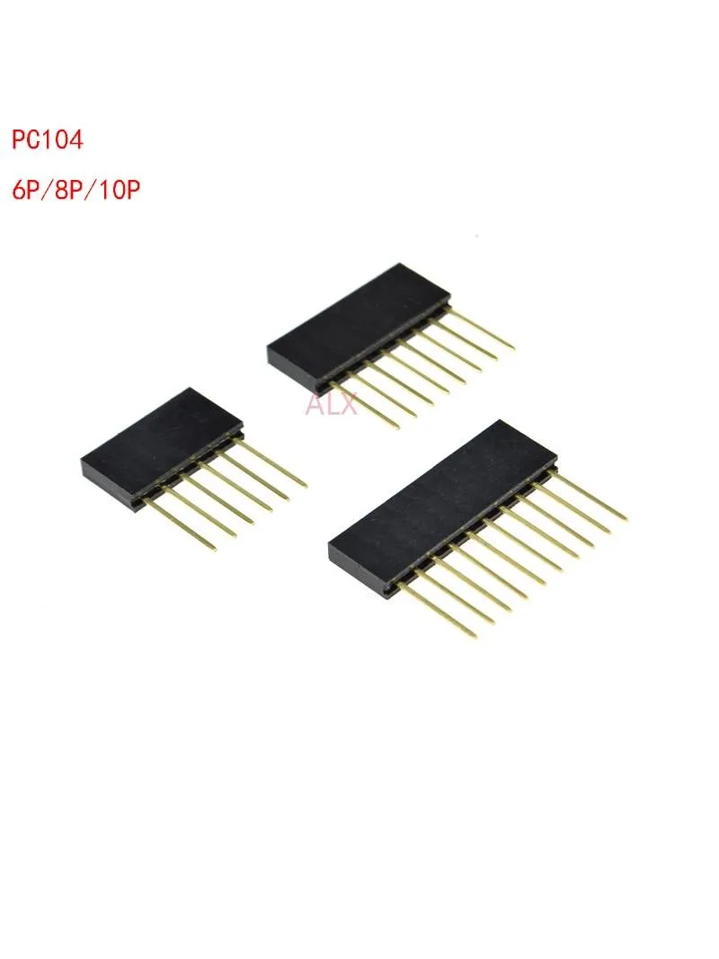 20 sztuk 8/10 PIN jeden rząd prosto trzpień żeński nagłówek 2.54MM PITCH PIN długi 11MM złącze paska gniazdo 1X6 1x8 1x10 6P/8P/10P — zdjęcie 2