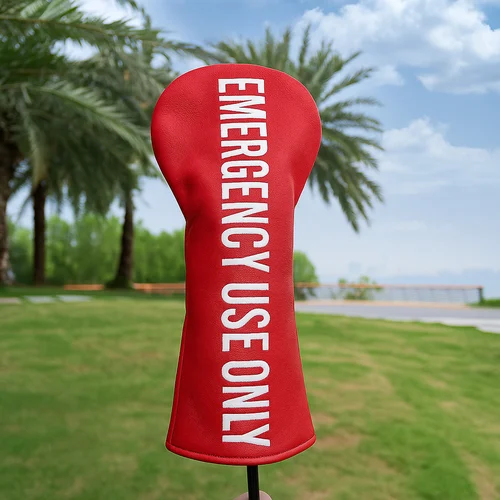 Imagen 2 del producto Precio de fábrica, cubiertas para cabeza de palo de Golf, cubiertas de madera para conductor de Golf de cuero rojo de primera calidad, cubiertas para cabeza híbridas, 3 cubiertas para cabeza de Golf de madera