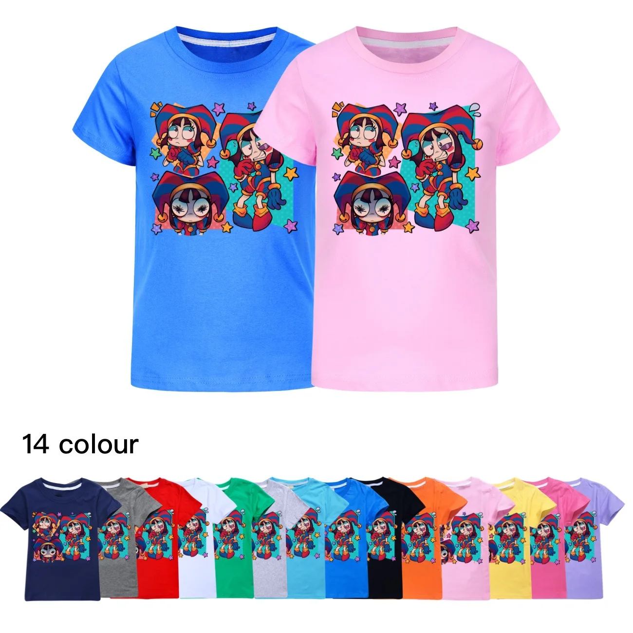 

The Amazing Digital Circus 3D T Shirt Kids Clothes Summer Short Sleeve O-neck Girl Tee Tops Children Clothing Boys Anime T Shirt