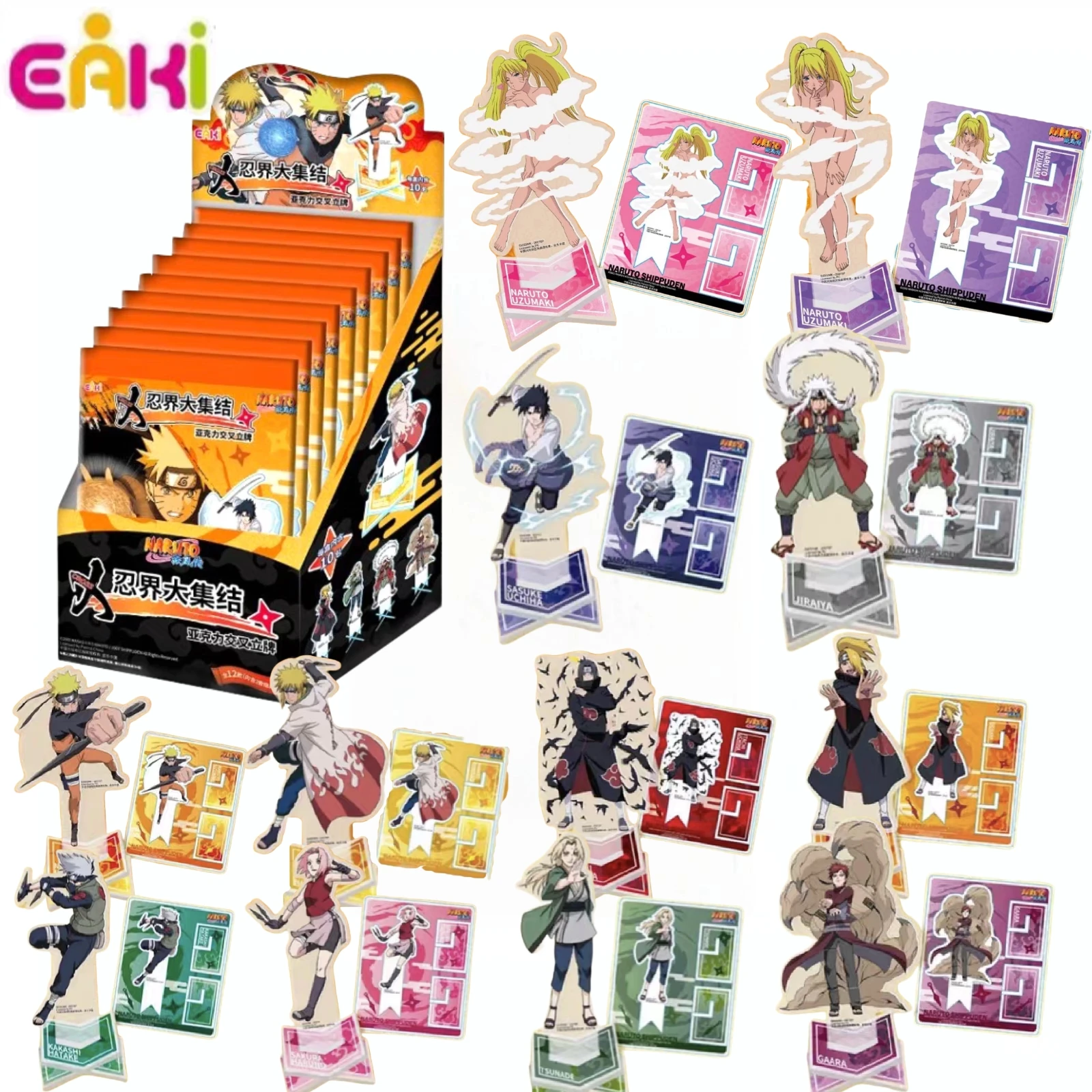 

EAKI Naruto Acrylic Cross Standing Plaque Decoration Naruto Sasuke Haruno Sakura Anime Peripheral Garage Kits Birthday gift