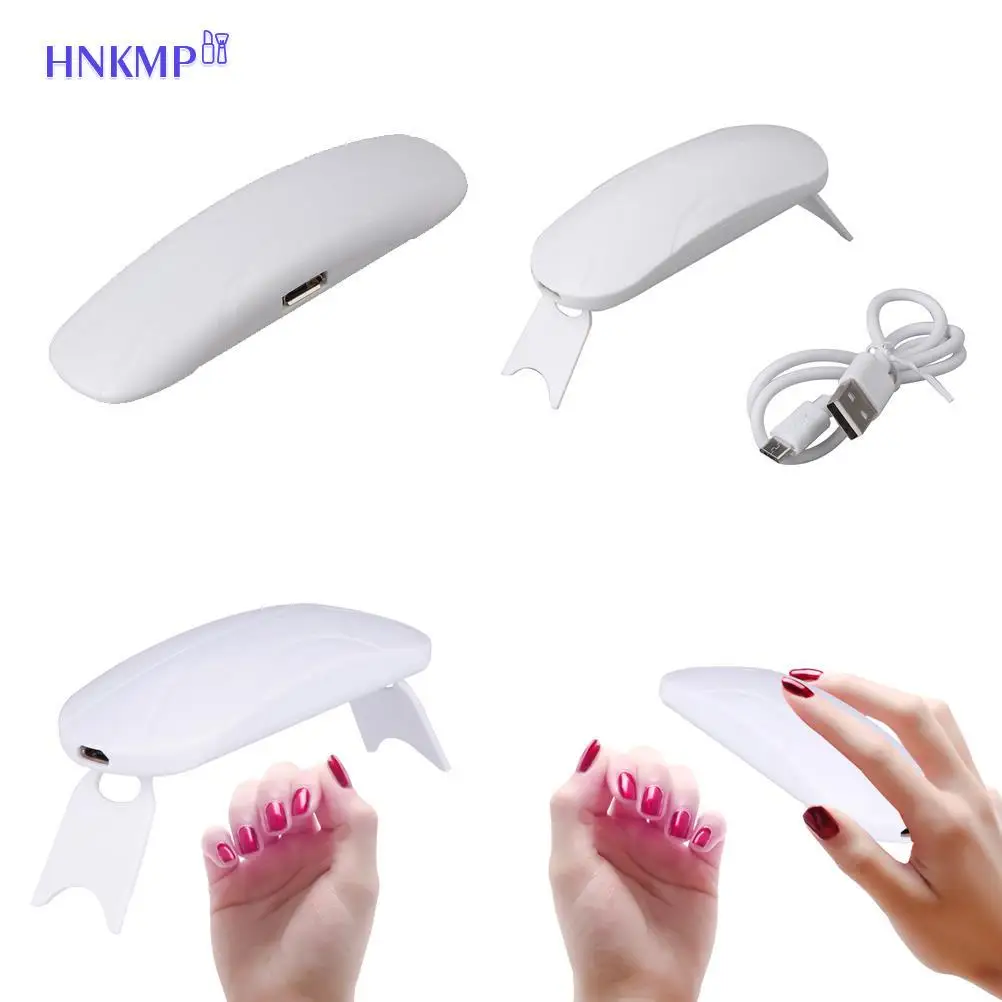 Mini máquina secadora de unhas Micro UV LED Lâmpada portátil USB Nail Gel Máquina de cura Foldable Nail Polish Fast Dry Lighting 2 Speed