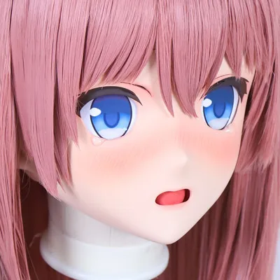 

(C-13)Customize Character Resin Full Head With Back Shell Japanese Animego Cosplay Crossdressing Anime Kigurumi Mask With Lock