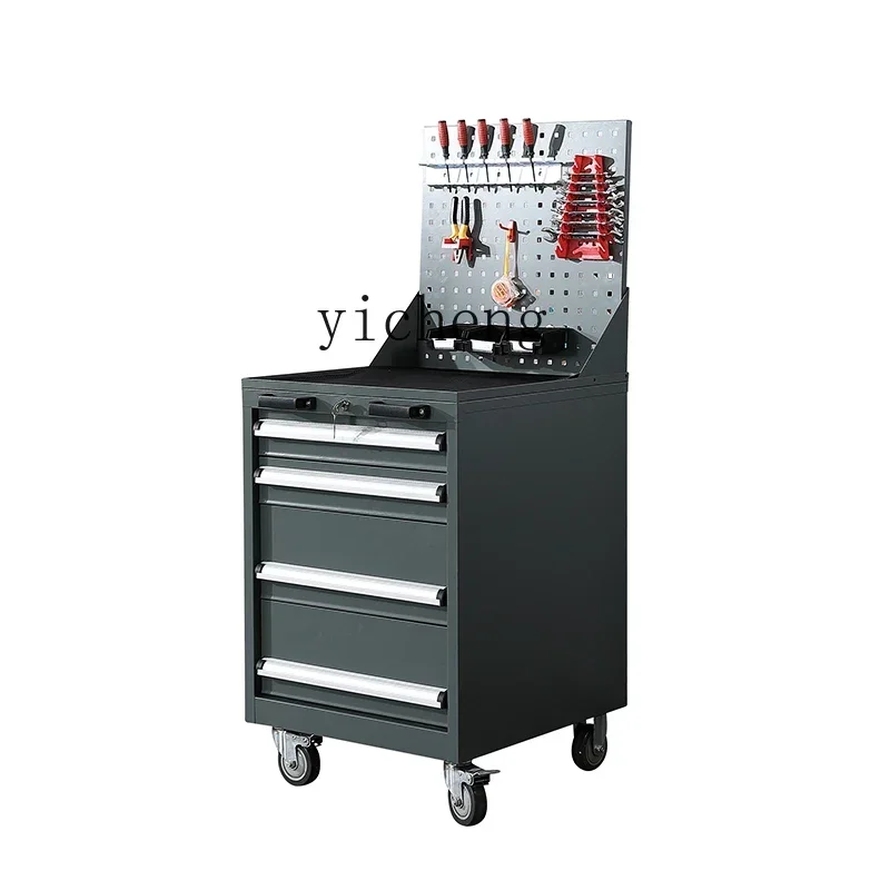 

Сверхмощная тележка для инструментов с четырьмя насосами, ручная фурнитура, многофункциональная тележка с выдвижным ящиком, ящик для инструментов для обслуживания автомобиля