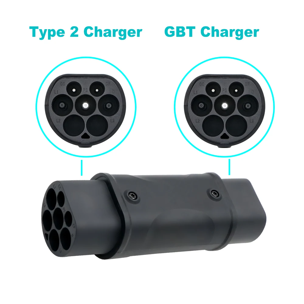 EV Charging Adaptor GBT to Type 2 IEC 62196 To China Standard Converter16A 32A for EVSE Charger Adapter without Cable