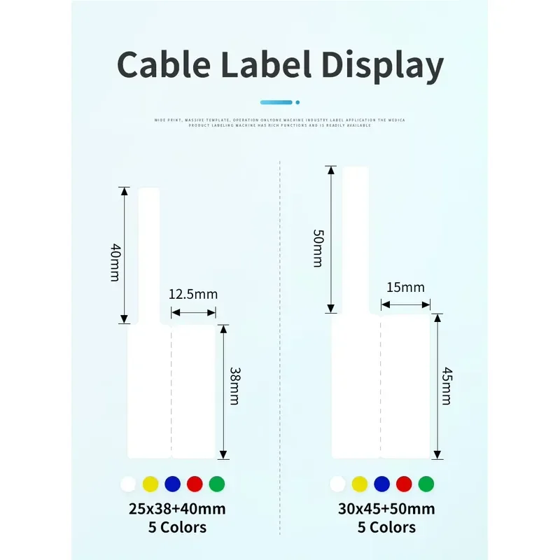 2026 Hot！ Detonger Color Self-adhesive Cable Label Tags Wire Label Cable ID Label