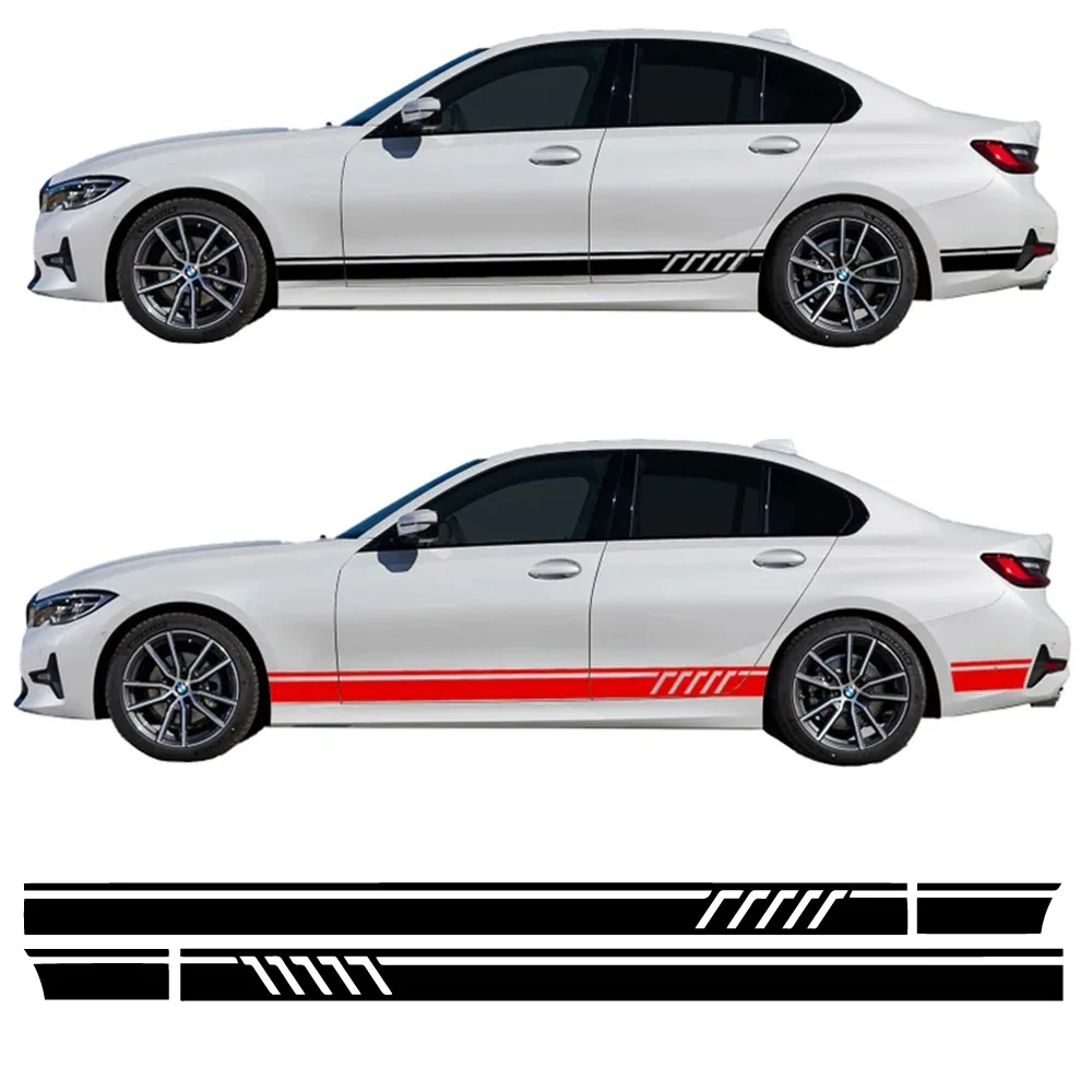 

2PCS Stripe Car Sticker For Whole Body Decor long Strip Stickers Auto Door Side Decal