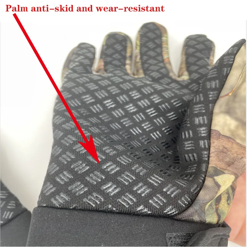 Camouflage Fishing Gloves Hunting Gloves Anti-Slip 2 Fingers Cut Outdoor Camping Cycling Half Finger Sport Gloves Camo