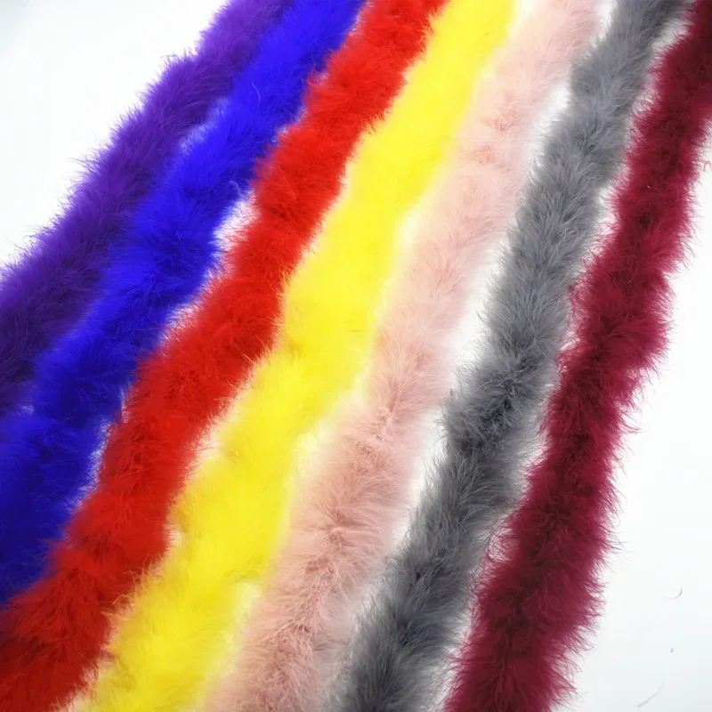 25Grams Thicken Turkey Marabou Feathers Boa Trim Soft Shawl Tassel Fringe Trim Scarf Costume Clothes Decor Crafts Plumes Wedding